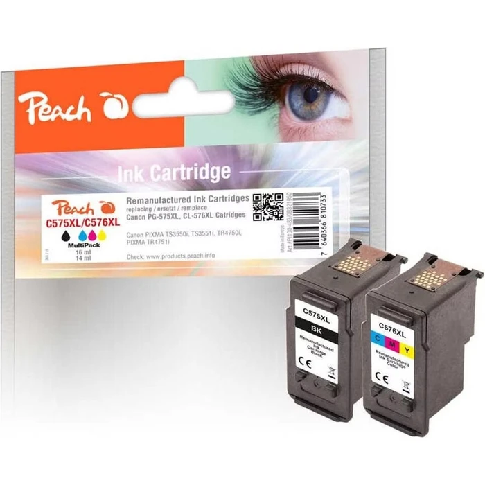 Μελάνι Συμβατό Peach Canon PG-575XL/CL-576XL Multipack bk & color