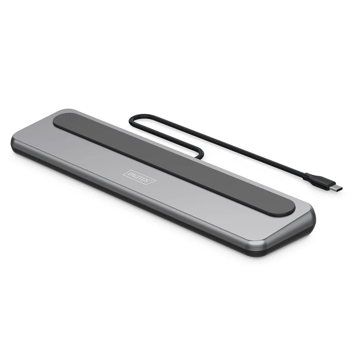 Docking Station Digitus USB-C->HDMI,DP,USBA,USBC,RJ45,PD silber