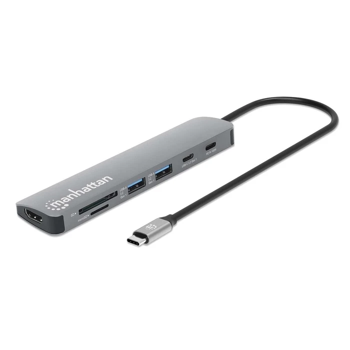 Docking Station Manhattan USB-C PD to HDMI 7-in-1 4K