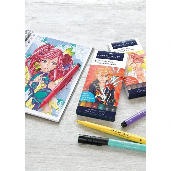 Μαρκαδόροι Σχεδίου Faber-Castell Pitt Artist Pen Manga Shôjo 6x