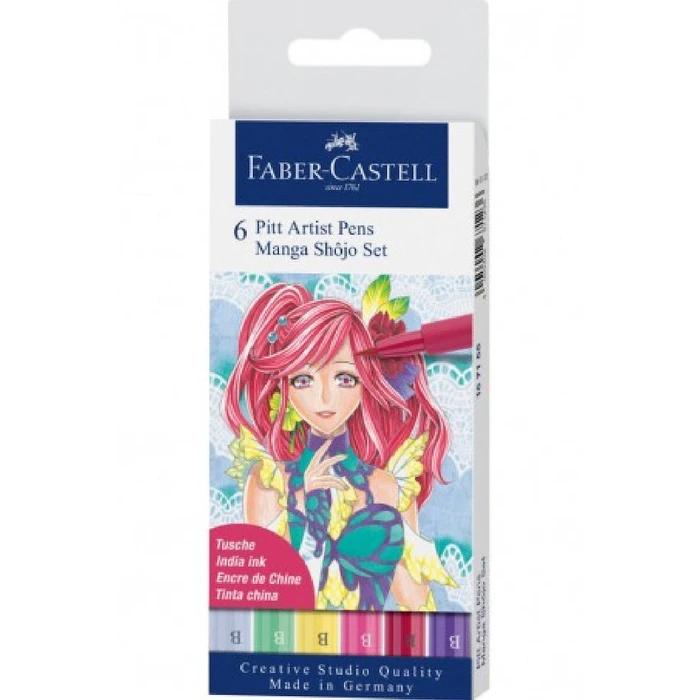 Μαρκαδόροι Σχεδίου Faber-Castell Pitt Artist Pen Manga Shôjo 6x