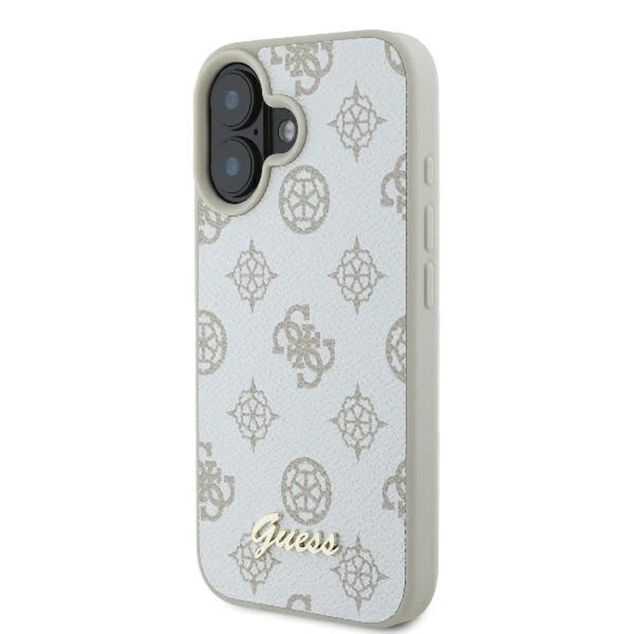 Guess GUHMP16SPGPYSH Apple iPhone 16 hardcase Peony Script Logo MagSafe white