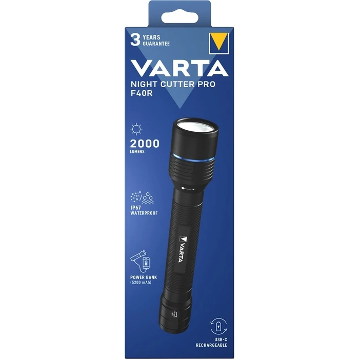 Φακός LED Varta Aluminium F40R with battery
