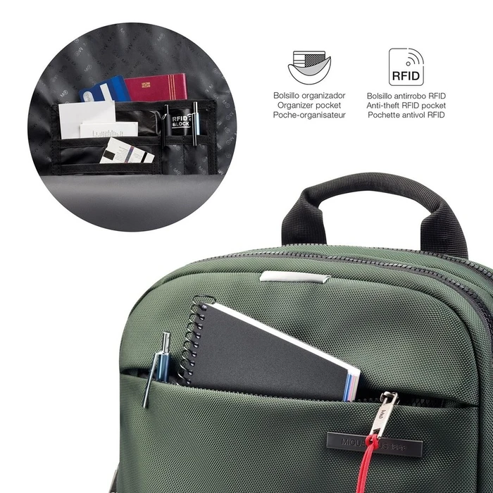 Τσάντα Laptop Miquelrius Bag to work Series Rucksack S Green 13l
