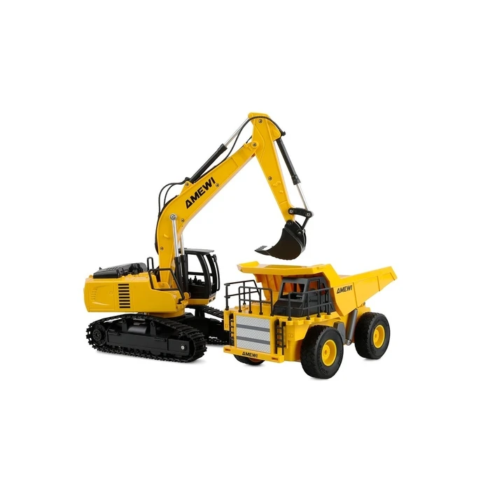Τηλεκατευθυνόμενο Amewi Tipper & Crawler Excavator 2in1 Set 1:24 RTR 6+