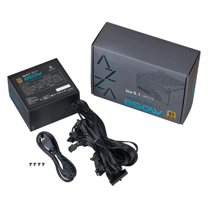 Τροφοδοτικό 850W Azza 850G full modular ATX 3.1, PCIe 5.1 (80+Gold)