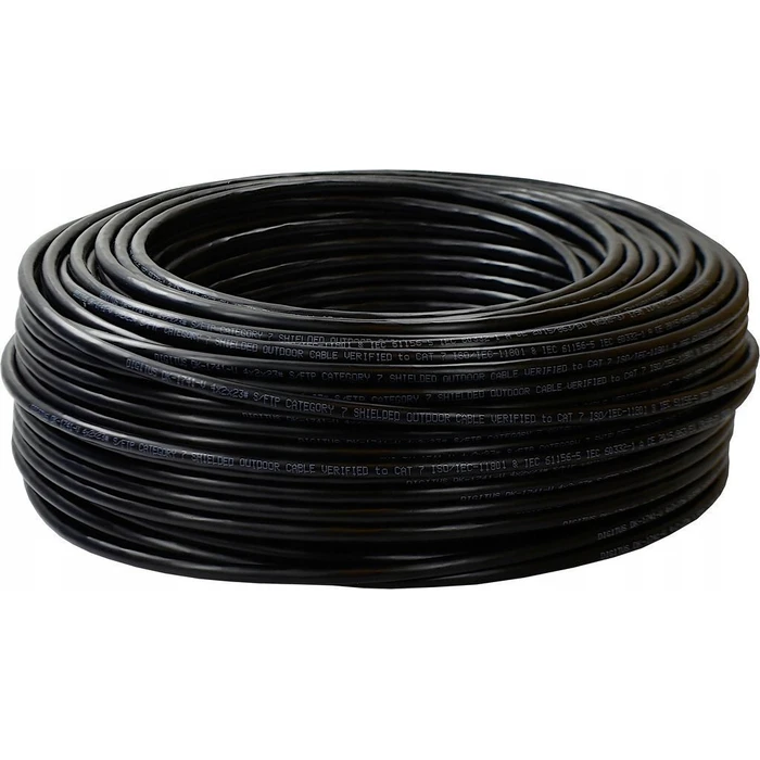 Καλώδιο Δικτύου Digitus Outdoor Dry cat.7, S/FTP, Fca, AWG 23/1, PE, 50m, Black