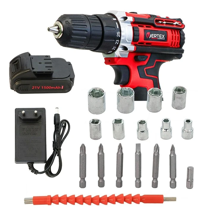 Κατσαβίδι Μπαταρίας Vertex 21V /2x1,5Ah WALIZKA