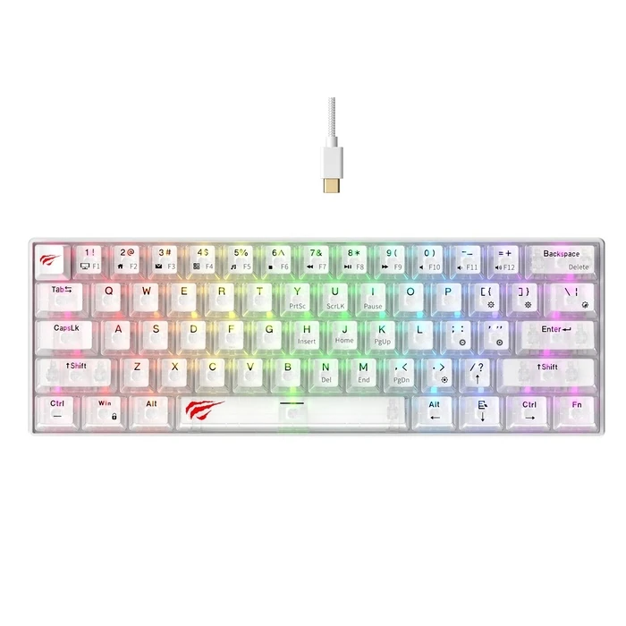 Πληκτρολόγιο Gaming Havit KB903L - (transparent White)