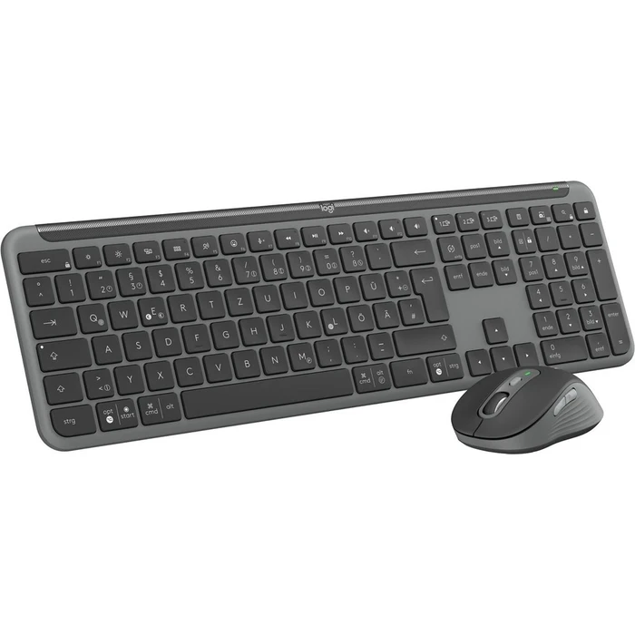 Σετ Πληκτρολόγιο Και Ποντίκι Ασύρματο Logitech 920-012504 + Bluetooth QWERTZ German Graphite