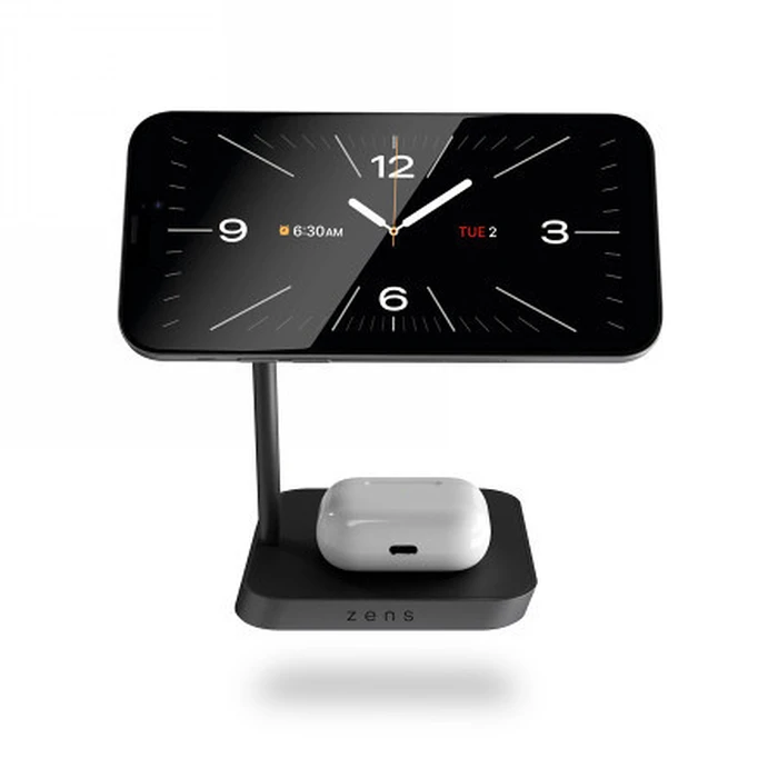 Φορτιστής Πρίζας Zens Aluminium 2-in-1 Magnetic Charger 24W
