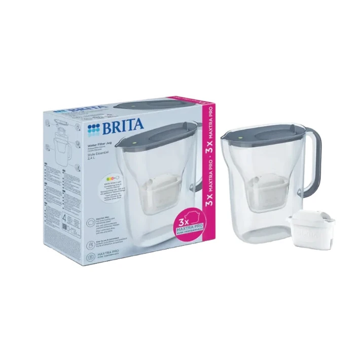 Κανάτα Brita Style Essential 2,4L Blue-Soft Grey + Pack 3 Filters Maxtra Pro