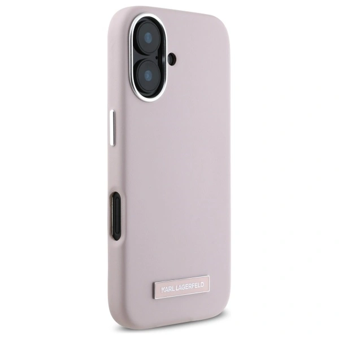 Karl Lagerfeld KLHMP16SPGMSRPP Apple iPhone 16 hardcase FW Metal Plate MagSafe pink
