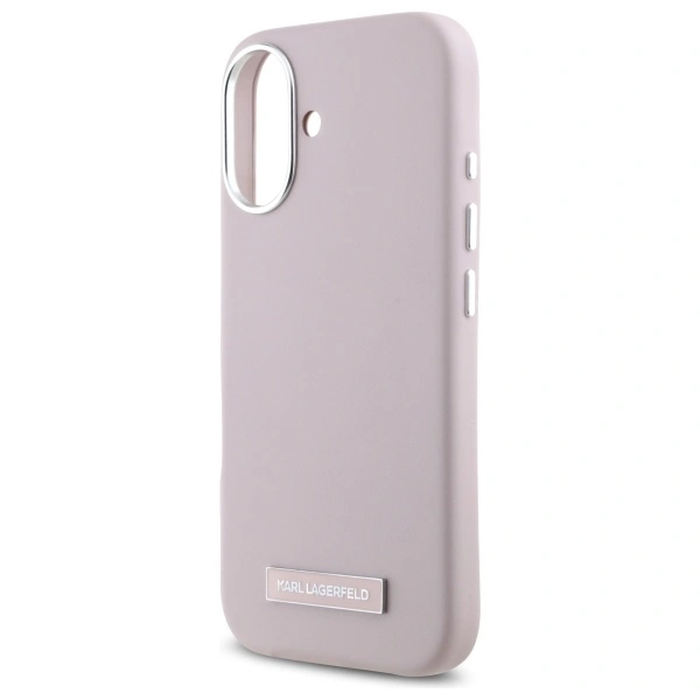 Karl Lagerfeld KLHMP16SPGMSRPP Apple iPhone 16 hardcase FW Metal Plate MagSafe pink