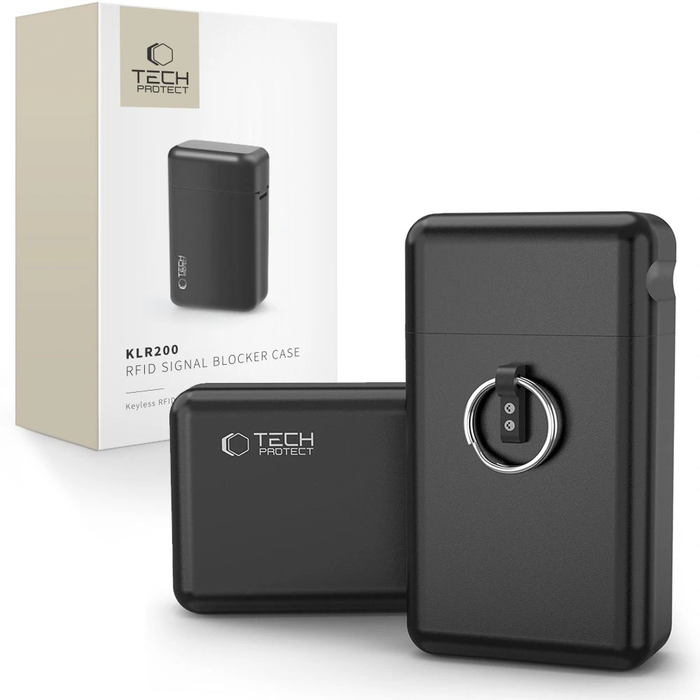 Tech-Protect KLR200 faraday cage Metal Keyless RFID Signal Blocker Case Black