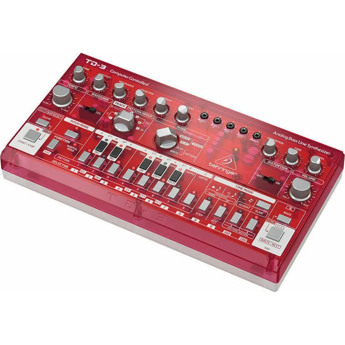 Synthesizer Behringer TD-3-SB linii basowej Red transparent