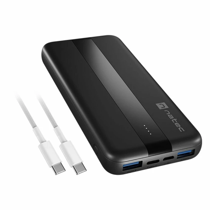 Power Bank Natec TREVI SLIM Q V2 Lithium Polymer (LiPo) 10000mAh Black