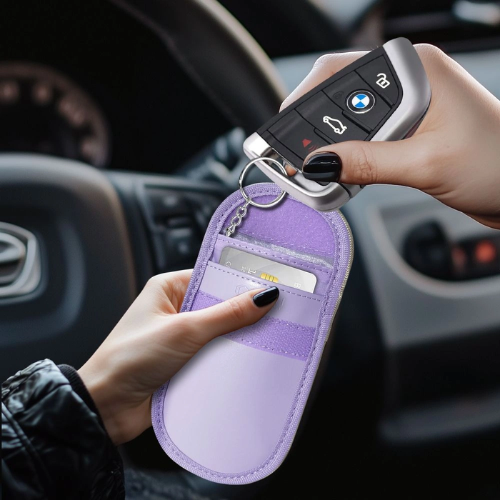 Tech-Protect KLR100 faraday cage Pouch Keyless RFID Signal Blocker Case Lavender