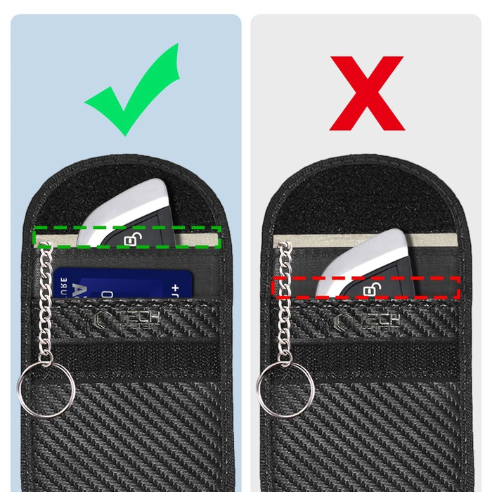 Tech-Protect KLR100 faraday cage Pouch Keyless RFID Signal Blocker Case Carbon
