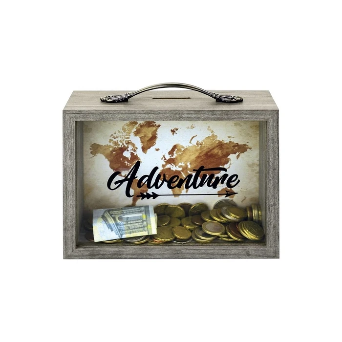 Κουμπαράς ZEP Vida 6,5x21 Wood/Glass Savings Box RM1093