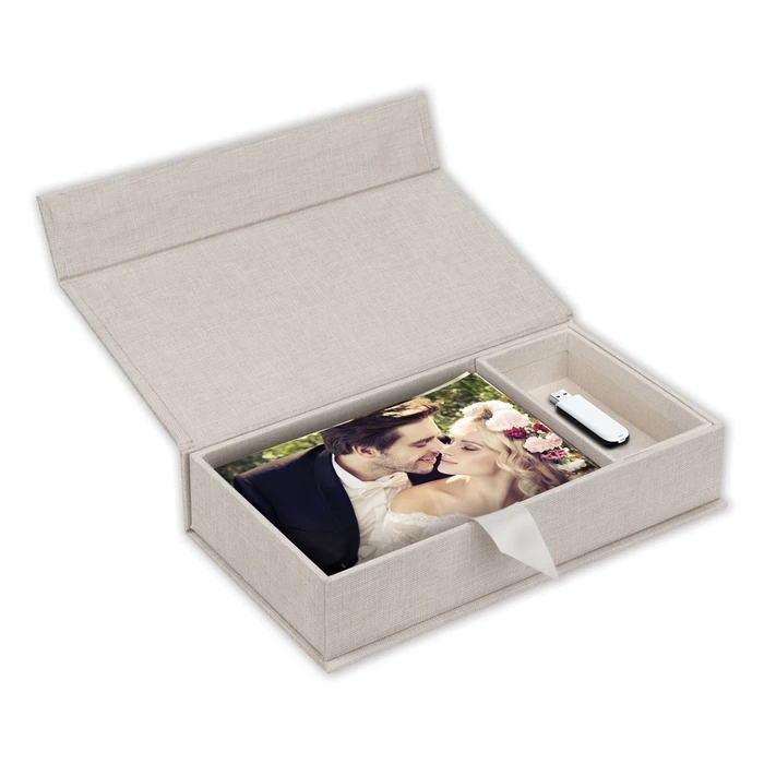 Διακοσμητικό ZEP Box USB Lodi D 23x12,5x5 Leinen for Fotos/USB BY546D