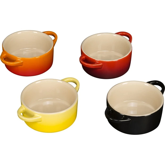 Σετ Κατσαρόλες Le Creuset Stoneware Set of 4 petite 10x5cm red