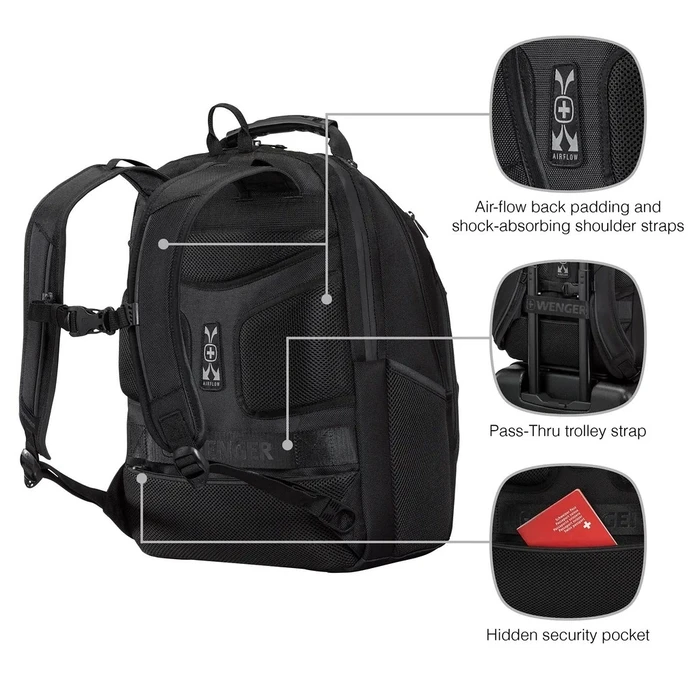 Τσάντα Laptop Wenger Legacy Black Series 16 Rucksack Black