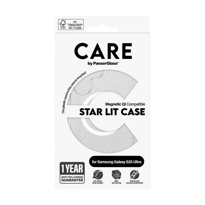 Θήκη Κινητού CARE by PanzerGlass Combat Star Lit Wht Qi S25 U