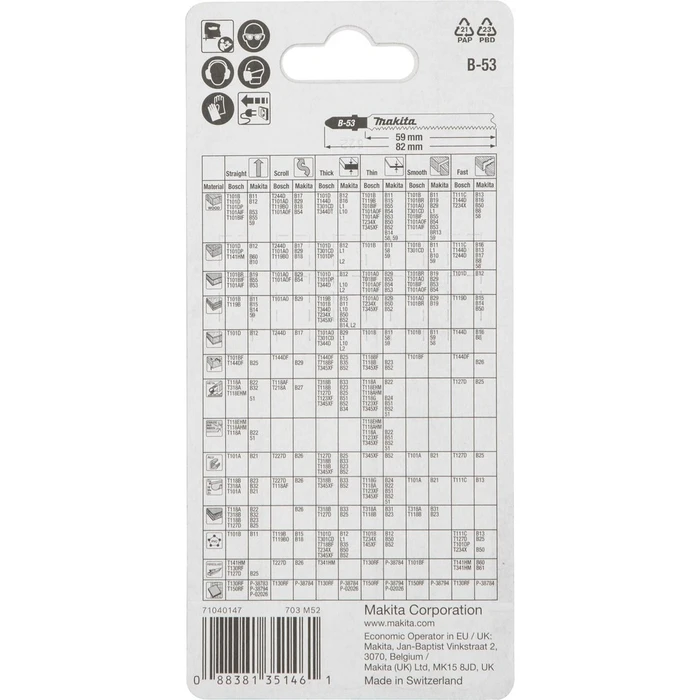 Λάμα Σέγας Makita B-53 Laminat