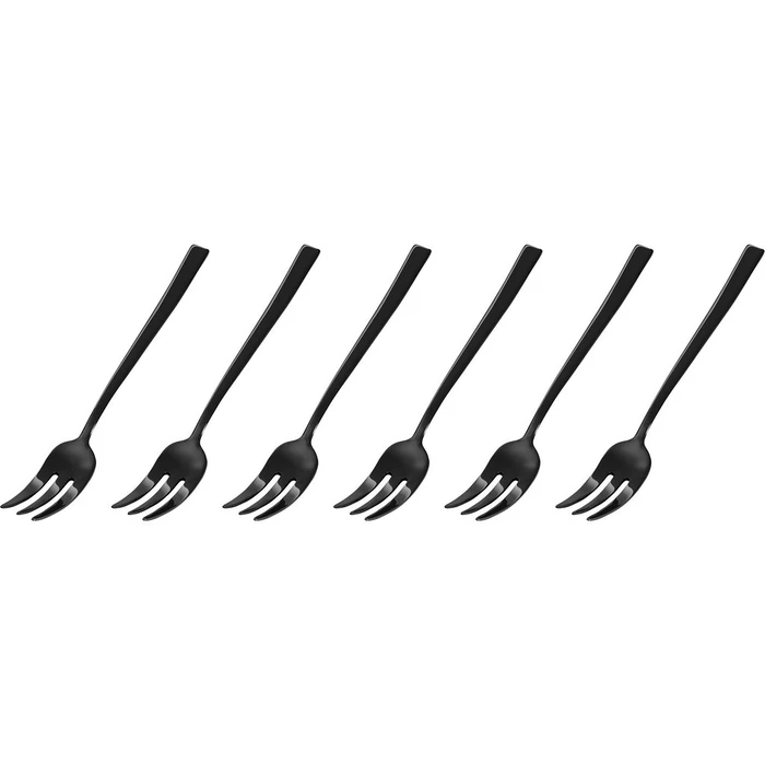 Πιρούνια Sambonet Rock PVD 6 Cake Forks DolceNero Lucido