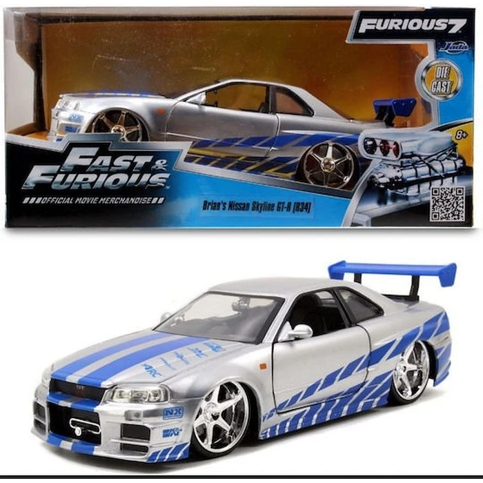 Αυτοκινητάκι Jada Fast & Furious 2002 Nissan Skyline 1:24