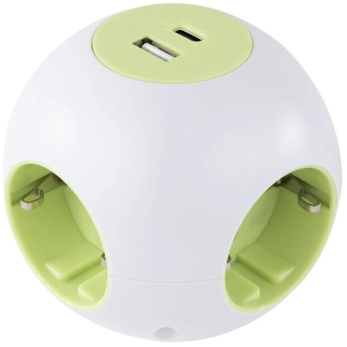 Πολύπριζο REV PowerGlobe 4-fach USB White-gr.1,4m015408112