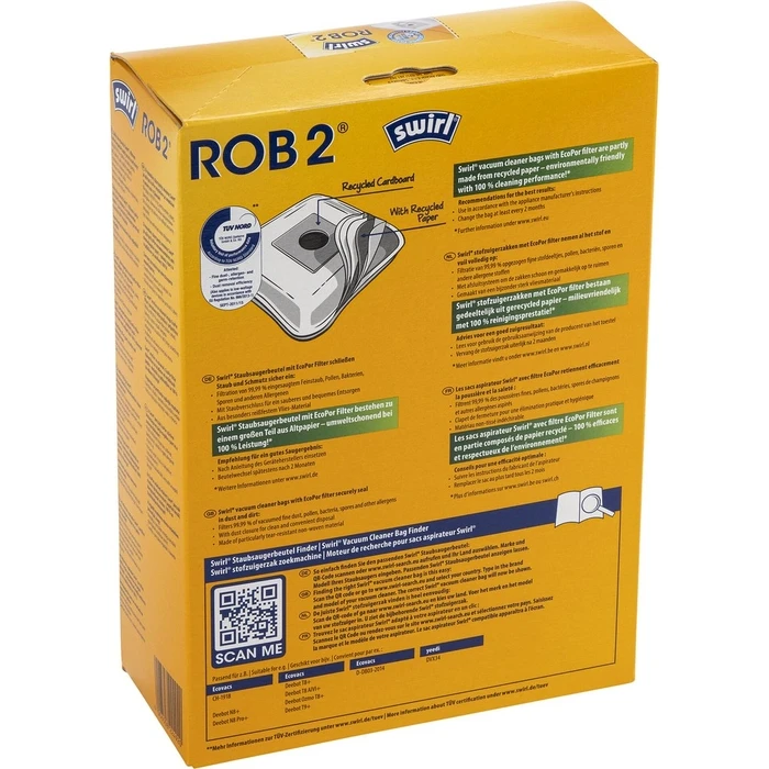 Σακούλες Σκούπας Swirl ROB 2 EcoPor Ecovacs/Yeedi