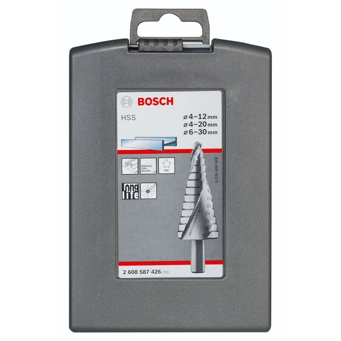 Τρυπάνια Bosch HSS Step Drill Bit Set 3 pcs. 4-12,4-20,6-30mm