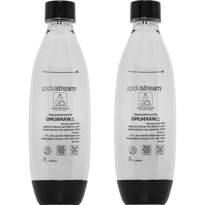 Δοχείο για Παρασκευαστή Σόδας SodaStream PET DuoPack Fuse (2 Bottles, 1L, black)