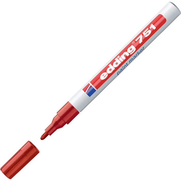 Μαρκαδόρος Edding 751 Paint Marker Red (4-751002)