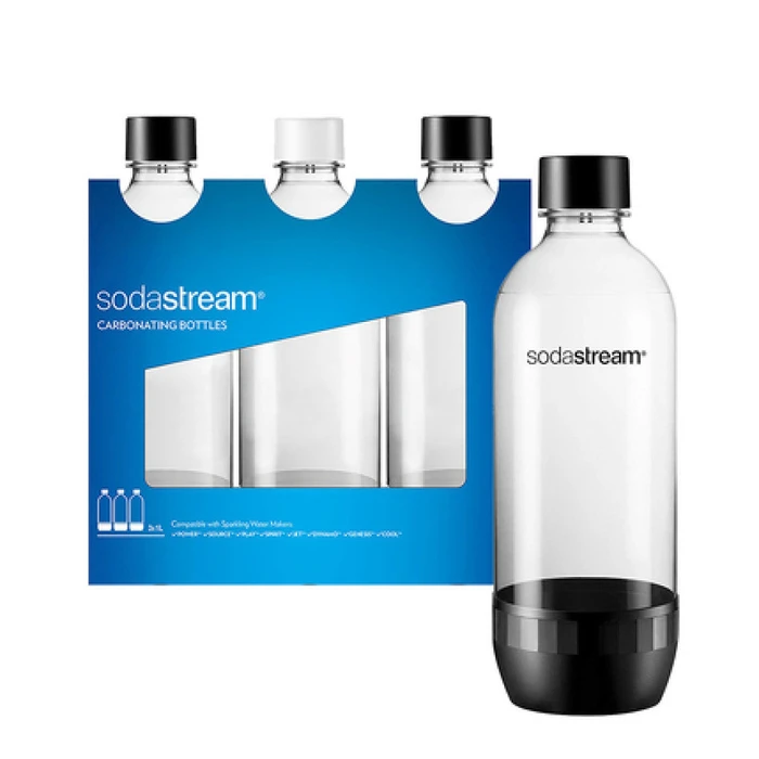 Ανταλλακτική Φιάλη SodaStream PET Bottle Universal (3 Bottles, 1L, black) (2260525)