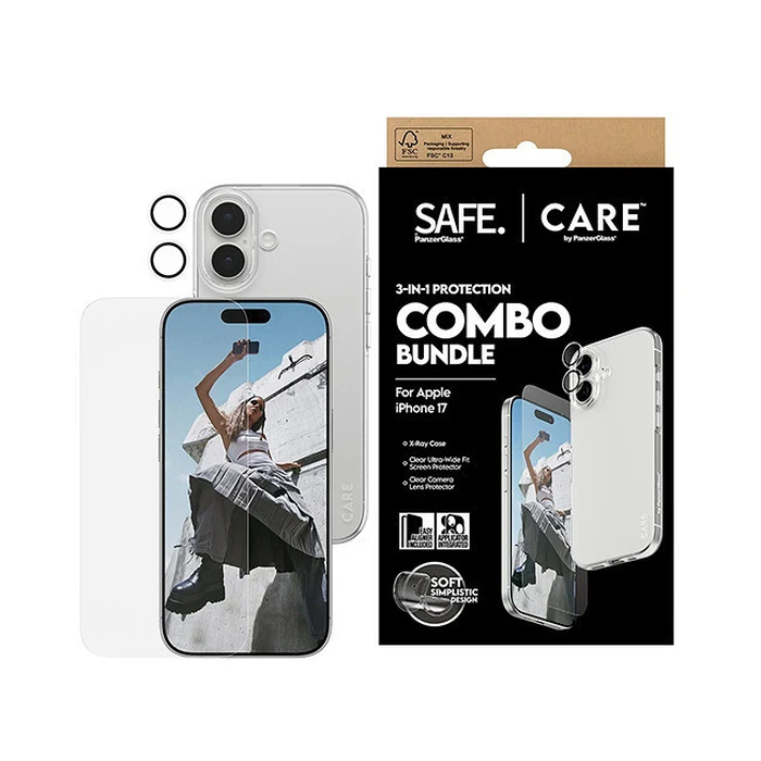 Θήκη Κινητού CARE by PanzerGlass Fashionable Combo 3in1 +glass+lens iPhone 17