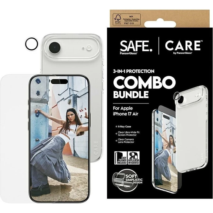 Θήκη Κινητού CARE by PanzerGlass Fashionable Combo 3in1 +glass+lens iPhone 17 Air