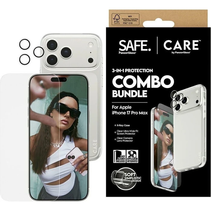 Θήκη Κινητού CARE by PanzerGlass Fashionable Combo 3in1 +glass+lens iPhone 17 Pro Max