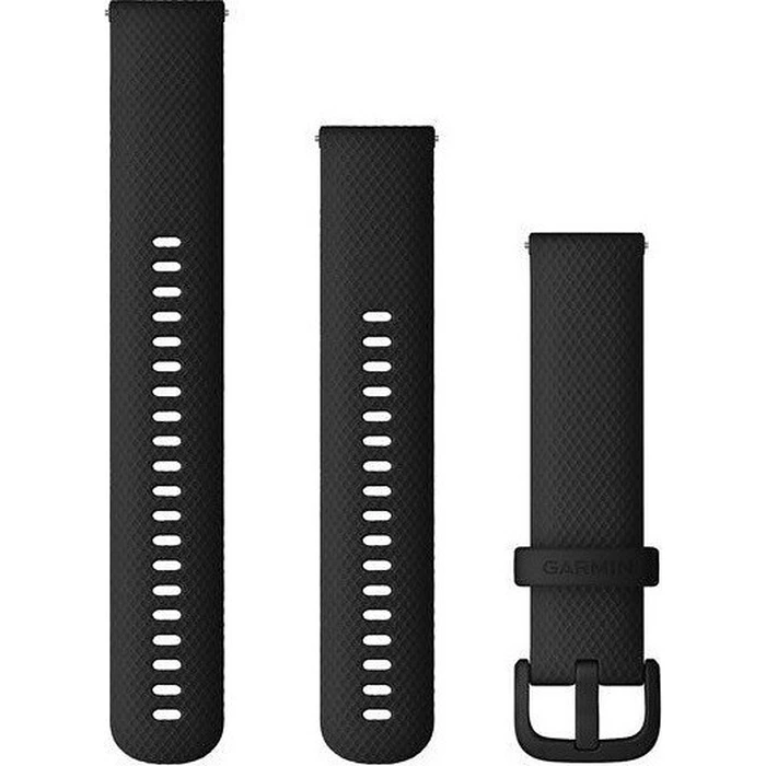 Λουράκι Garmin Pasek silicone Quick Release 20 (Black / Black buckle)