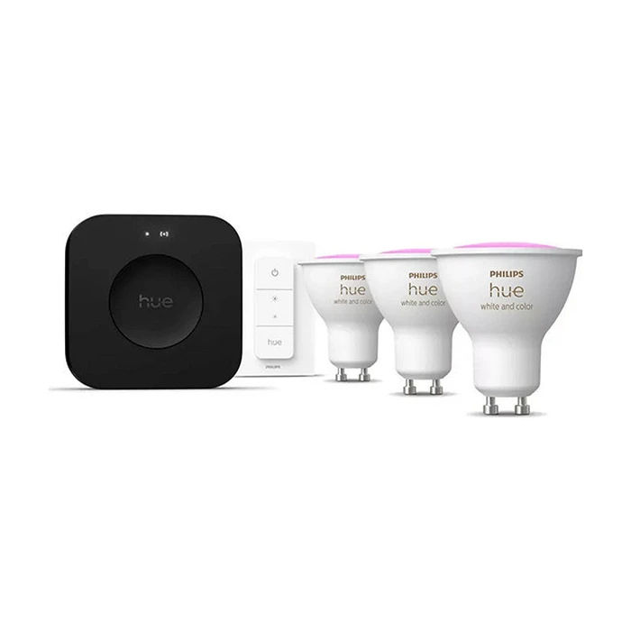 Smart Λάμπες Philips Hue Bridge Pro + 3 x GU10 + dimmer switch