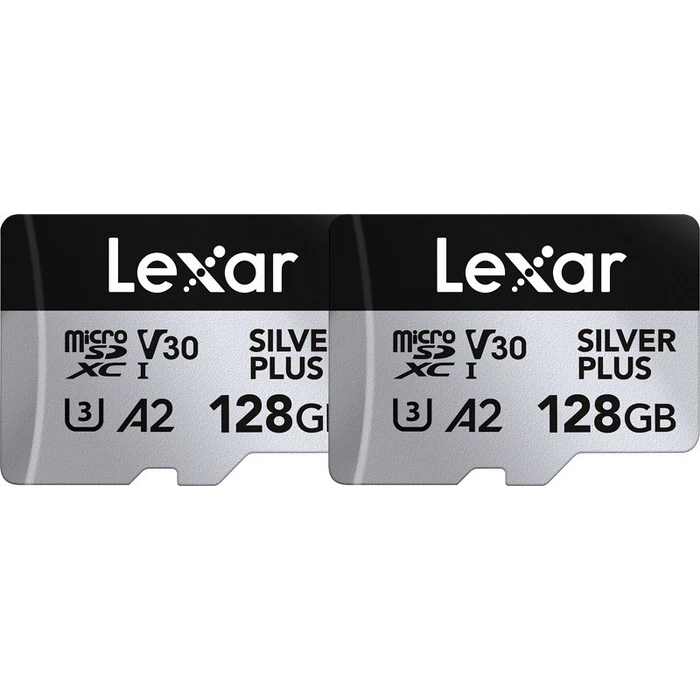 Κάρτα Μνήμης microSDXC 128GB Lexar Professional SILVER Plus UHS-I A2 V30 U3 4K- 2 pcs.