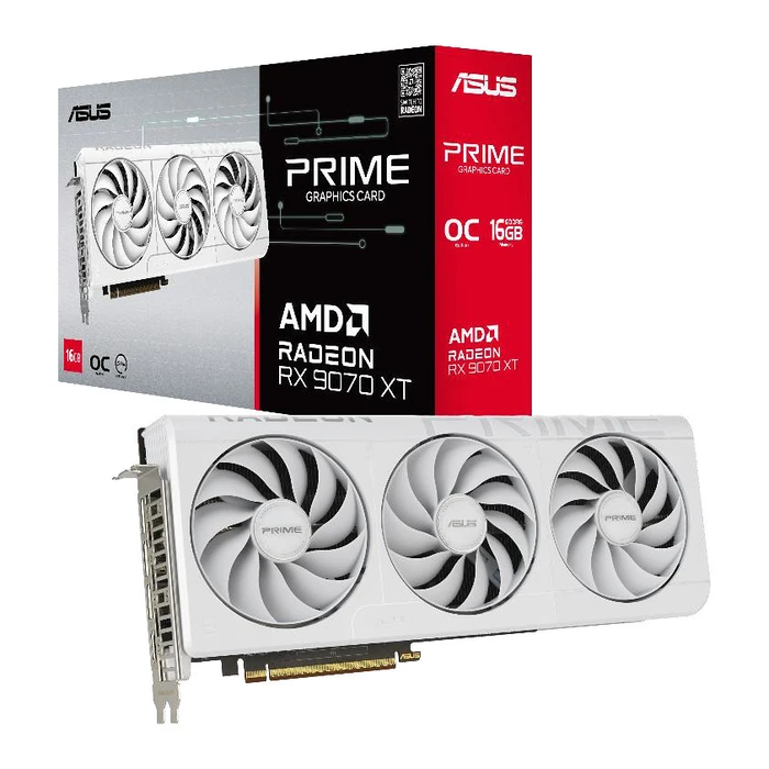 Κάρτα Γραφικών Asus Radeon RX 9070 XT PRIME 16GB White OC