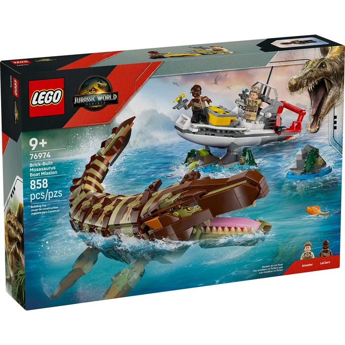 LEGO Jurassic World 76974 Boat Mission and Mosasaur Model
