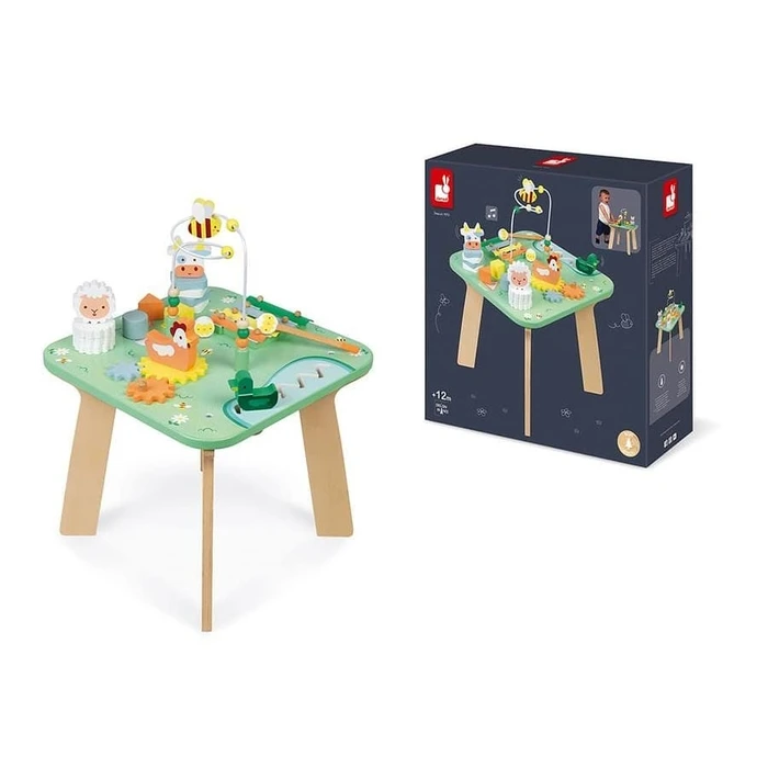 Τραπεζάκι Δραστηριοτήτων Janod Multifunctional wooden educational table Meadow