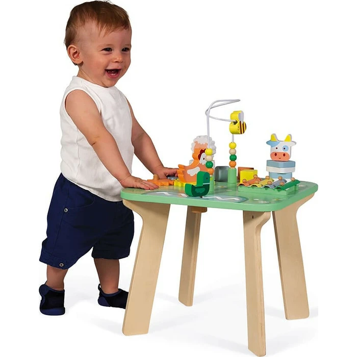 Τραπεζάκι Δραστηριοτήτων Janod Multifunctional wooden educational table Meadow