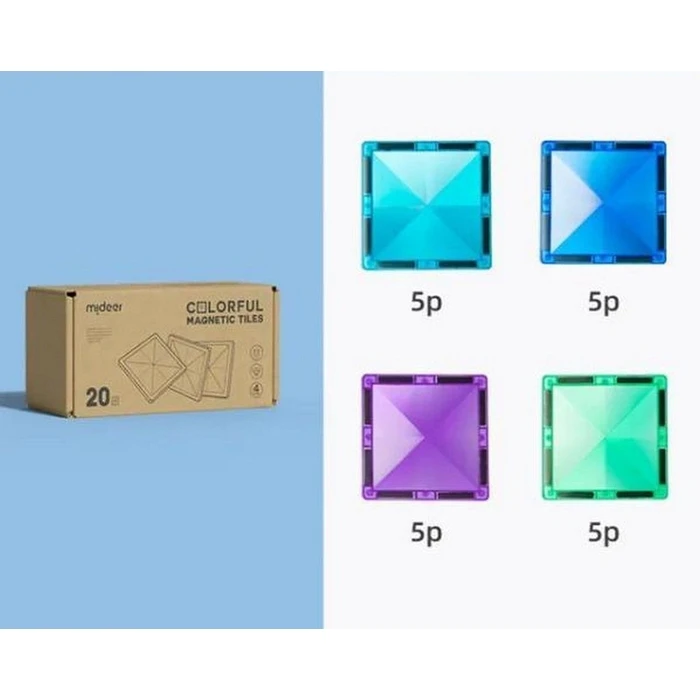 Παιχνίδι Κατασκευών Mideer Magnetic 20-Piece MD6397