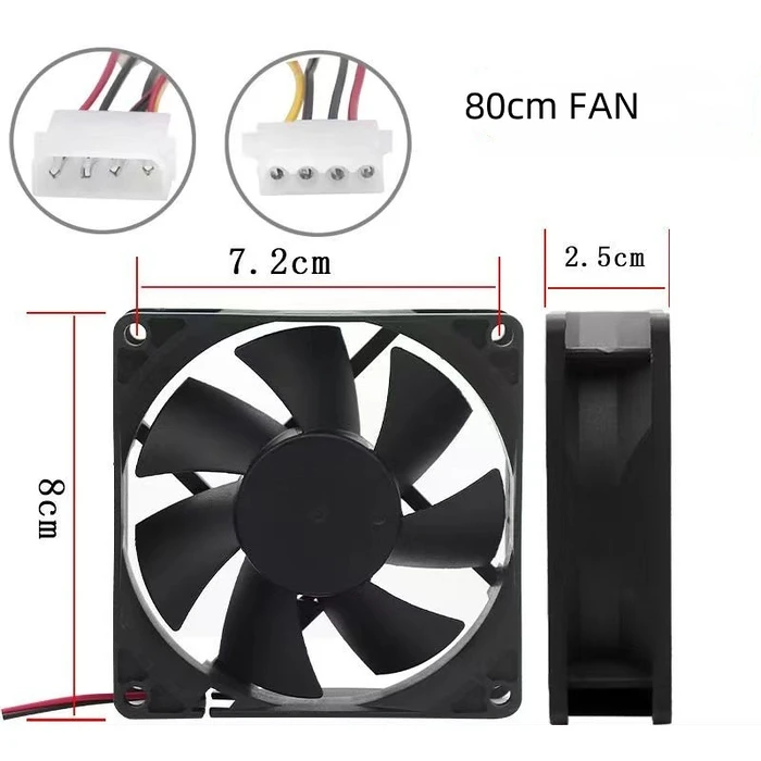 Case Fan 8cm Power Train PWM - 8025S24H - Black