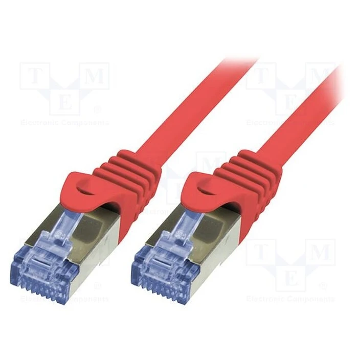 Καλώδιο Δικτύου Logilink RJ45 10.00m Red Cat6A S/FTP